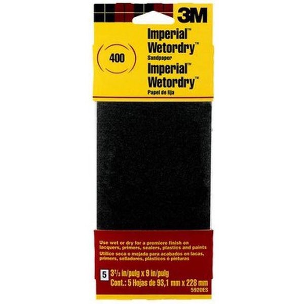 3M Sandpaper 400 Grit 3-2/3Inx9In 5920-18-CC